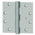 Hager 119141232 Bright Stainless Steel 4-1/2" Full Mortise Five Knuckle Standard Weight Plain Bearing Hinge