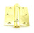 Hager 12503123 Polished Brass 3-1/2" Full Mortise Single Acting Square Corner Spring Hinge