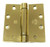 Hager 125043 Polished Brass 4" Full Mortise Single Acting Square Corner Spring Hinge