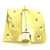 Hager 175443 Polished Brass 4" Full Mortise Square x 5/8" Radius Steel Residential Spring Hinge