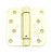 Hager 175244 Satin Brass 4" Full Mortise 5/8" Radius Steel Residential Spring Hinge