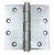 Hager EC110041226NRP-3PK Polished Chrome 4-1/2" Full Mortise Standard Weight Plain Bearing Square Corner Hinge