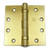 Hager ECBB11004124-3PK Satin Brass 4-1/2" Full Mortise Standard Weight Ball Bearing Square Corner Hinge
