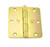 Hager RC17483122D Brass Tone Dichromate 3-1/2" Full Mortise 1/4" Radius Steel Residential Hinge