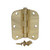 Hager RC18423122D Brass Tone Dichromate 3-1/2" Full Mortise 5/8" Radius Steel Residential Hinge