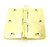 Hager RC17413123LB Light Brass 3-1/2" Full Mortise 1/4" Radius Steel Residential Hinge