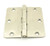 Hager RC154131215 Satin Nickel 3-1/2" Full Mortise 1/4" Radius Brass Residential Hinge