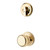 Kwikset 800AN/966H-L03 Bright Brass (Lifetime Finish) Arlington Single Cylinder Handleset with Hancock Knob