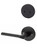 Kwikset 968LSLRDT-514 Iron Black Dummy Handleset with Libson Lever with Round Rosette (Interior Side Only)