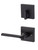 Kwikset 968LSLSQT-514 Iron Black Dummy Handleset with Libson Lever with Square Rosette (Interior Side Only)
