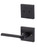 Kwikset 968LSLSQT-514 Iron Black Dummy Handleset with Libson Lever with Square Rosette (Interior Side Only)