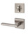 Kwikset 968HFLSQT-15 Satin Nickel Dummy Handleset with Halifax Lever with Square Rosette (Interior Side Only)