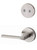 Kwikset 968LSLRDT-15 Satin Nickel Dummy Handleset with Libson Lever with Round Rosette (Interior Side Only)