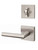 Kwikset 968MILSQT-15 Satin Nickel Dummy Handleset with Milan Lever with Square Rosette (Interior Side Only)
