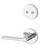 Kwikset 973LSLRDT-26 Polished Chrome Dummy Handleset with Libson Lever with Round Rosette (Interior Side Only)