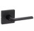 Kwikset 720LSLSQT-514 Lisbon Lever with Square Rose Passage Door Lock with 6AL Latch and RCS Strike Matte Black Finish