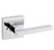 Kwikset 730HFLSQT-26 Polished Chrome Halifax Privacy Lever with Square Rose