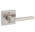 Kwikset 740HFLSQT-15 Satin Nickel Halifax Keyed Entry Lever with Square Rose