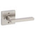 Kwikset 730HFLSQT-15 Satin Nickel Halifax Privacy Lever with Square Rose