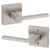 Kwikset 720LSLSQT-15 Satin Nickel Lisbon Passage Lever with Square Rose