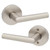 Kwikset 720MILRDT-15 Satin Nickel Milan Passage Lever with Round Rose