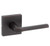 Kwikset 720LSLSQT-11P Lisbon Lever with Square Rose Passage Door Lock with 6AL Latch and RCS Strike Venetian Bronze Finish