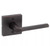 Kwikset 720LSLSQT-11P Lisbon Lever with Square Rose Passage Door Lock with 6AL Latch and RCS Strike Venetian Bronze Finish