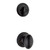 Kwikset 800AVH/966L-US514 Iron Black Avalon Single Cylinder Handleset with Laurel Knob