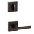Kwikset 800HE/966MILSQT-514 Iron Black Hawthorne Single Cylinder Handleset with Milan Lever and Square Rose
