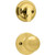 Kwikset 800AN/966P-L03 Lifetime Bright Brass Arlington Single Cylinder Handleset with Polo Knob