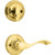 Kwikset 800AN/966BL-L03 Lifetime Bright Brass Arlington Single Cylinder Handleset with Balboa Lever