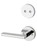 Kwikset 802CE/968HFLRDT-26 Polished Chrome Chelsea Dummy Handleset with Halifax Lever and Round Rose