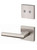 Kwikset 802AN/968MILSQT-15 Satin Nickel Arlington Dummy Handleset with Milan Lever and Square Rose