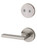 Kwikset 802AN/968HFLRDT-15 Satin Nickel Arlington Dummy Handleset with Halifax Lever and Round Rose