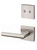 Kwikset 802AVH/968MILSQT-15 Satin Nickel Avalon Dummy Handleset with Milan Lever and Square Rose