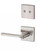 Kwikset 802CE/968LSLSQT-15 Satin Nickel Chelsea Dummy Handleset with Libson Lever and Square Rose