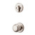 Kwikset 800CE/966CV-15 Satin Nickel Chelsea Single Cylinder Handleset with Cove Knob