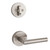 Kwikset 800HE/966MILRDT-15 Satin Nickel Hawthorne Single Cylinder Handleset with Milan Lever and Round Rose