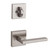 Kwikset 800HE/966HFLSQT-US15 Satin Nickel Hawthorne Single Cylinder Handleset with Halifax Lever and Square Rose