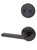 Kwikset 802AUH/968HFLRDT-11P Venetian Bronze Austin Dummy Handleset with Halifax Lever and Round Rose