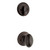 Kwikset 800AUH/966L-11P Venetian Bronze Austin Single Cylinder Handleset with Laurel Knob