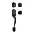 Kwikset 800AN/966L-11P Venetian Bronze Arlington Single Cylinder Handleset with Laurel Knob