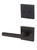 Kwikset 819SCE/973MILSQT-514 Iron Black San Clemente Dummy Handleset with Milan Lever and Square Rose