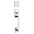 Kwikset 819SCE/973LSLSQT-26 Polished Chrome San Clemente Dummy Handleset with Libson Lever and Square Rose