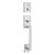 Kwikset 818SCE/971MILRDT-26D Satin Chrome San Clemente Single Cylinder Handleset with Milan Lever and Round Rose
