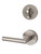 Kwikset 966MILRDT-15 Satin Nickel Milan Lever with Round Rosette Single Cylinder Handleset (Interior Side Only)