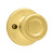 Kwikset 978T-US3 Bright Brass Montara Single Cylinder Handleset with Tylo Knob (Interior Side Only)