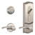 Schlage CS210-CAM-619 Satin Nickel Camelot Style Single Locking Entrance with Lever