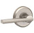 Schlage F10LAT619GSN Satin Nickel Passage Latitude Style Lever with Greyson Rose