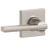 Schlage F10LAT619COL Satin Nickel Passage Latitude Style Lever with Collins Rose